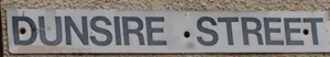 dunsire street sign